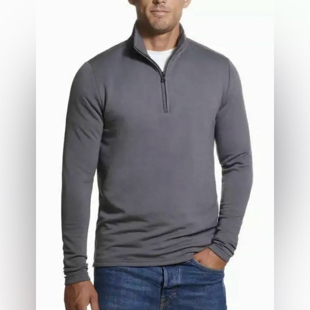 NWOT Weatherproof Vintage Charcoal‎ Gray Quarter Zip Pullover Sweatshirt XXL